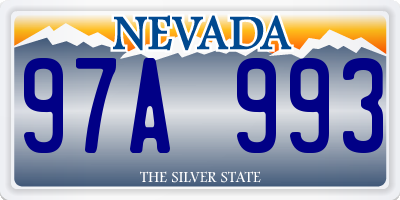 NV license plate 97A993