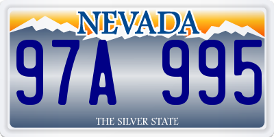 NV license plate 97A995