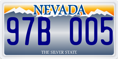 NV license plate 97B005