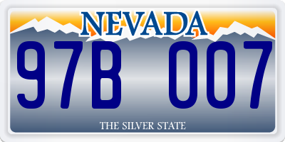 NV license plate 97B007