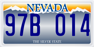 NV license plate 97B014