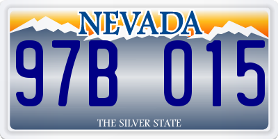 NV license plate 97B015