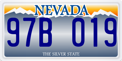 NV license plate 97B019