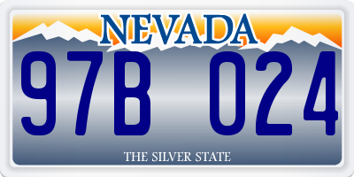 NV license plate 97B024