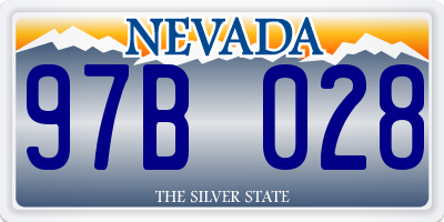NV license plate 97B028