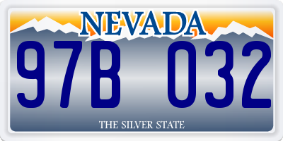 NV license plate 97B032