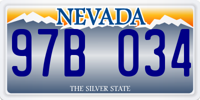 NV license plate 97B034