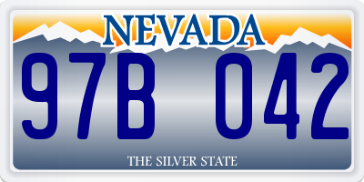 NV license plate 97B042