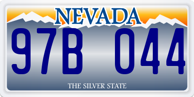 NV license plate 97B044
