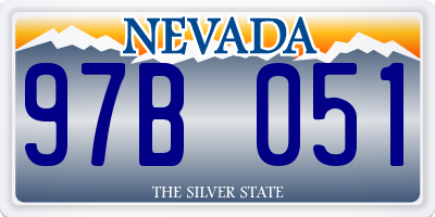 NV license plate 97B051