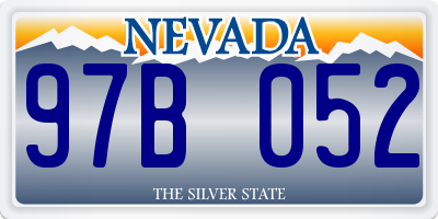 NV license plate 97B052
