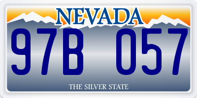 NV license plate 97B057