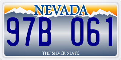 NV license plate 97B061