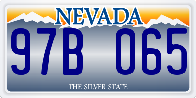 NV license plate 97B065