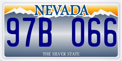 NV license plate 97B066