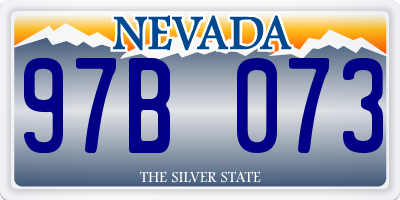 NV license plate 97B073