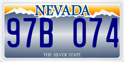 NV license plate 97B074