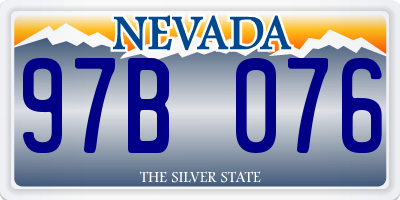 NV license plate 97B076