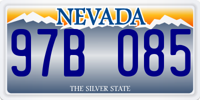 NV license plate 97B085