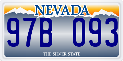 NV license plate 97B093