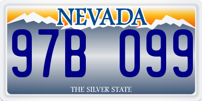 NV license plate 97B099
