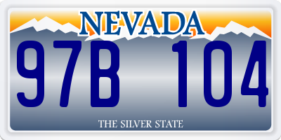 NV license plate 97B104