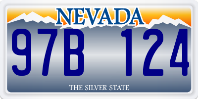 NV license plate 97B124