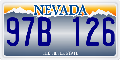 NV license plate 97B126