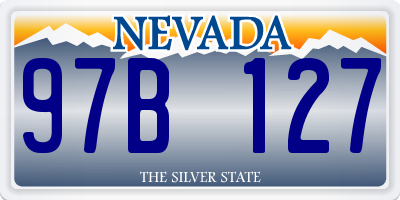 NV license plate 97B127