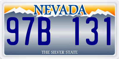 NV license plate 97B131