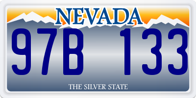 NV license plate 97B133