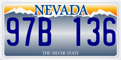 NV license plate 97B136