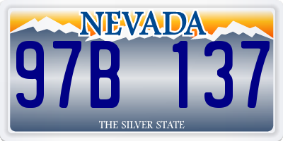 NV license plate 97B137