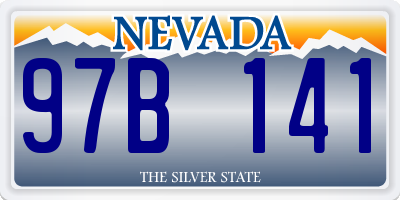 NV license plate 97B141
