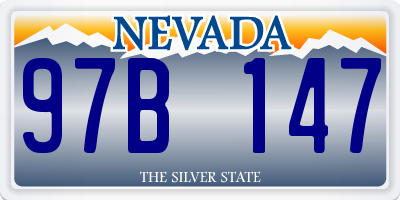 NV license plate 97B147