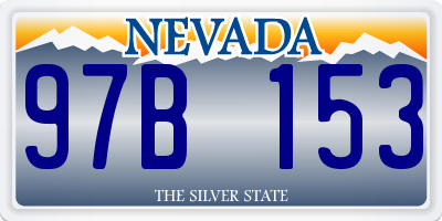 NV license plate 97B153