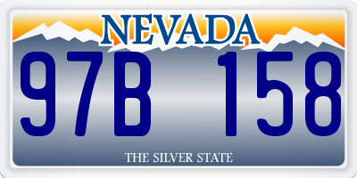 NV license plate 97B158