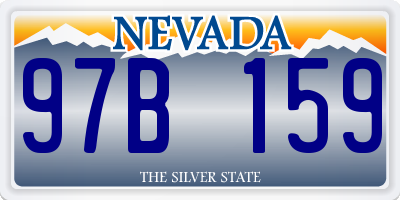 NV license plate 97B159