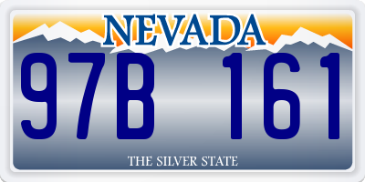 NV license plate 97B161