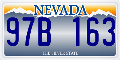 NV license plate 97B163