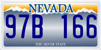 NV license plate 97B166