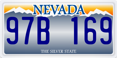 NV license plate 97B169