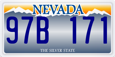NV license plate 97B171