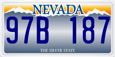 NV license plate 97B187