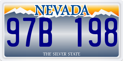NV license plate 97B198