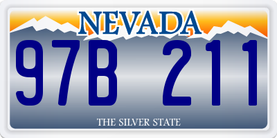 NV license plate 97B211