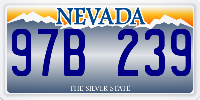 NV license plate 97B239