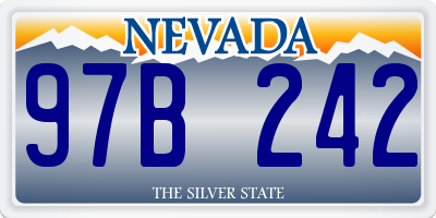 NV license plate 97B242