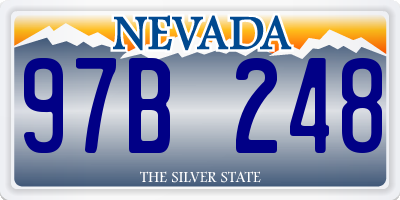 NV license plate 97B248
