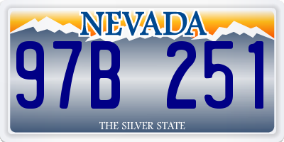 NV license plate 97B251